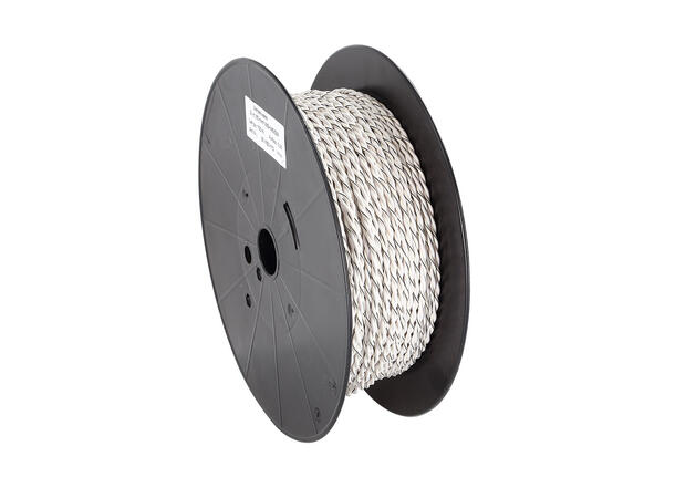 Installasjonskabel, 2x1.5mm2 1,5mm2, Hvit/Hvit-sort, tvunnet 