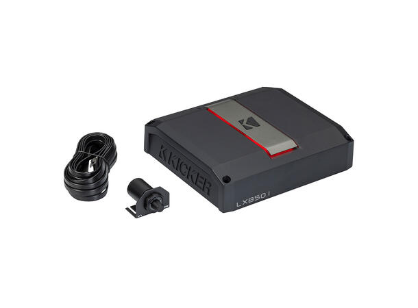 Kicker LX850.1 monoforsterker 1 Ohm, 850W RMS, LX-serien, bassremote 