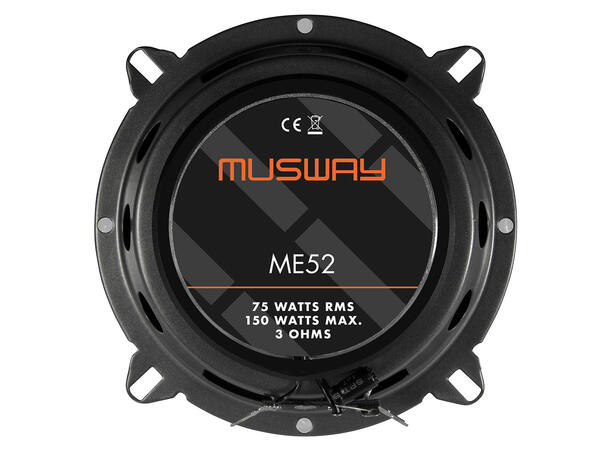 Musway ME52 høyttalerpar 5,25", 75W RMS, 3 Ohm 