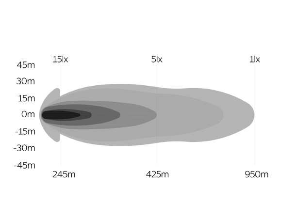 OZZ SQR 9" LED fjernlys, Arctic Edition 9", 12000 Lumen, pos.lys, varsellys 