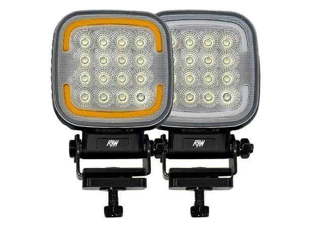 RAWlights DUO XL LED arbeids-/varsellys 114mm, 6146 Lumen, 80W, per stk 