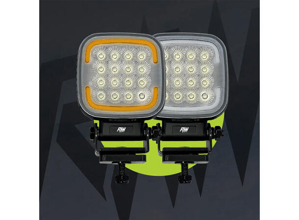 RAWlights DUO XL LED arbeids-/varsellys 114mm, 6146 Lumen, 80W, per stk 