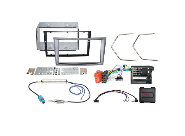 2-DIN monteringssett - komplett Opel (2005-2015) "Charcoal Metallic" 