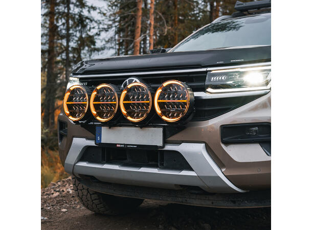 Briodlights Olympus 2.0 9" LED fjernlys 9", 12400 lumen, Posisjonslys, varsellys 