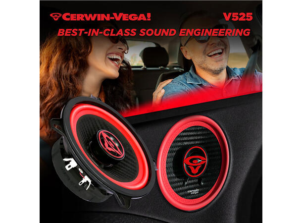 Cerwin Vega V525 høyttalerpar 5,25", 100W RMS,VEGA-serie, 2025 Edition 