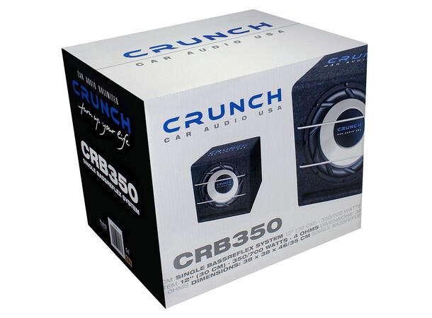 Crunch CRB350 12" basskasse 12" i kasse, 350W RMS, 4 Ohm 