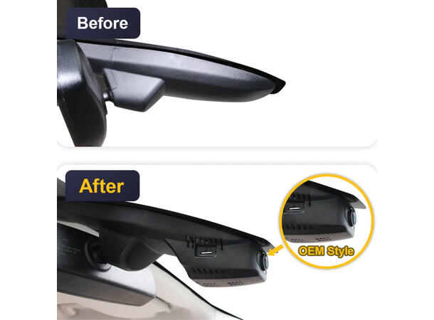 FITCAMX Integrert Plug & Play 4K Dashca Ford Kuga (2013-2018) 