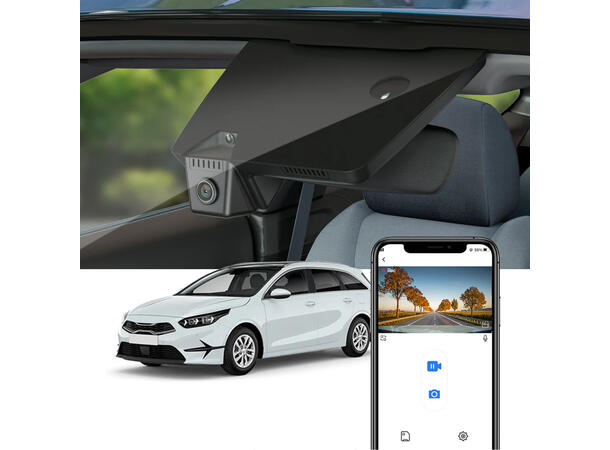 FITCAMX Integrert Plug & Play 4K Dashca Kia Ceed (2019-->) 