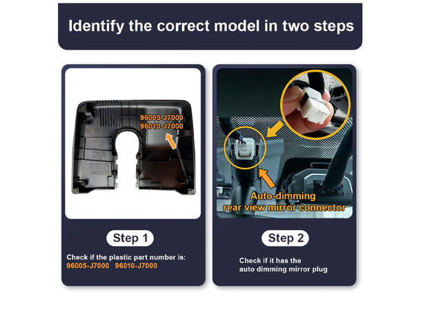 FITCAMX Integrert Plug & Play 4K Dashca Kia Ceed (2019-->) 