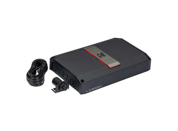 Kicker LX3000.1 monoforsterker 1 Ohm, 3000W RMS, LX-serien, bassremote 