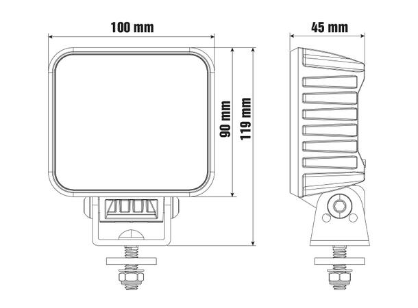 Optibeam Snowb arbeidslys 3700 lumen, Multi-Kelvin 