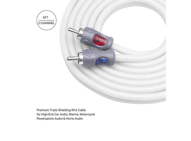 Recoil Marine Echo Plus RCA-kabel 1,8 Meter, OFC, 2-kanals 