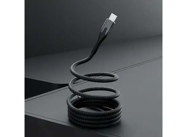 Statik Magstack Pro Sort USB-C (han) -> USB-C (han), 2 meter 