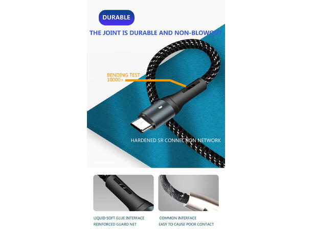 ConnectED Phone Kabel Type-A/Lightning 1 meter, USB Type-A til Lightning-kabel 