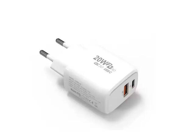 ConnectED Phone hjemmelader 48W, både USB og Type-C 