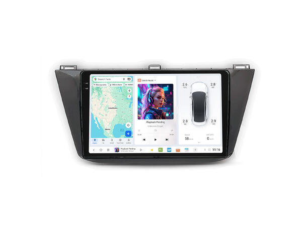 DUDU multimediaspiller med 10,1" skjerm VW Tiguan (2016-2020) 