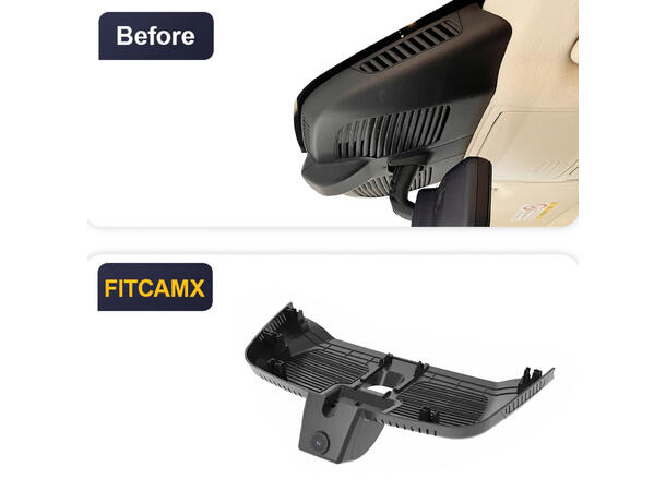 FITCAMX Integrert 4K Dashcam (foran+bak) MB EQV/Vito/V-klasse (2024 -->) 