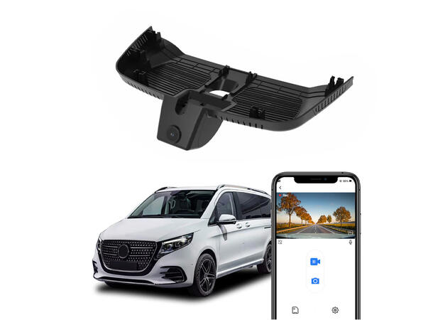 FITCAMX Integrert 4K Dashcam (foran+bak) MB EQV/Vito/V-klasse (2024 -->) 