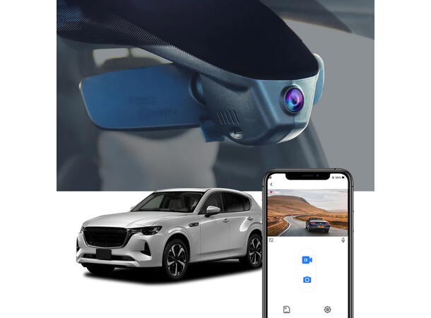 FITCAMX Integrert Plug & Play 4K Dashcam Mazda CX-60 (2022-->) u/Soltak 