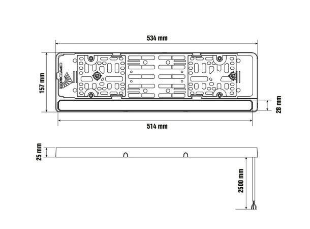 Optibeam E-Bar Reverse 4800/1200 Lumen, Arbeidslys, ryggelys 