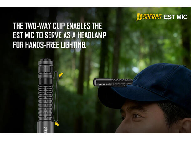 SPERAS ESTMIC Lommelykt 700 Lumen, 138 meter kastelengde 