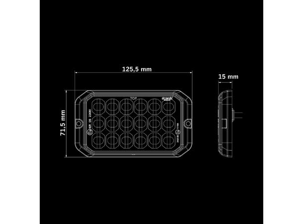 Strands Dark Knight Duo Varsellys 18 LED 18 LED, ECE R65, Mørkt glass 