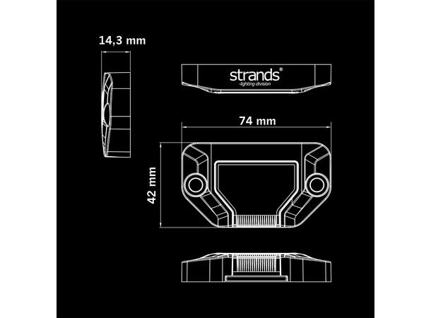 Strands Unity Rock Light Hvit, 10-32V, 780 Lumen 