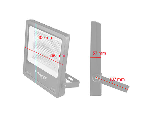 Typhoon Lighting SMD Arbeidslampe 230V 39000 Lumen, 300W, 5000K, IP66 