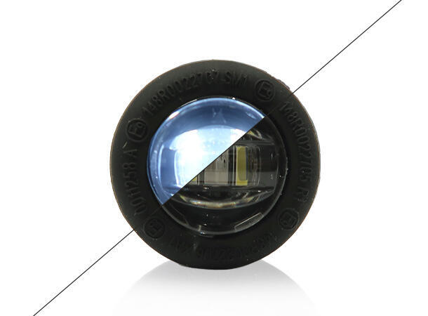 XG Marker19 Clear Markeringslys Hvit, R148, 12/24 Volt 