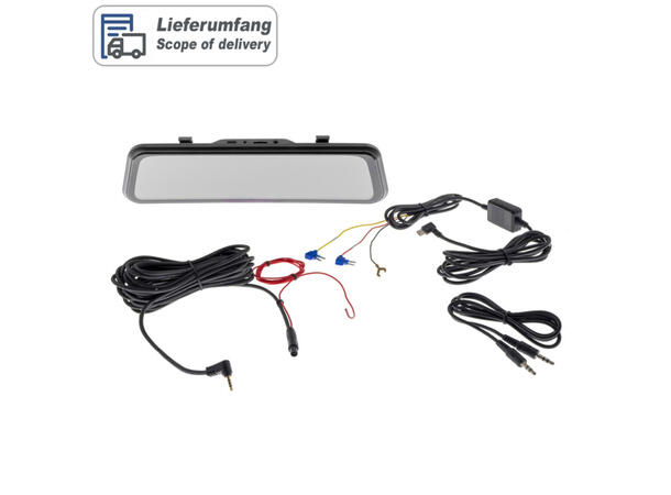 Ampire CPS091 9" Speilmonitor u/ryggeka 9" Speilmonitor med Carplay/Android Auto 