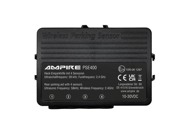 Ampire parkeringshjelp 4 sensorer og lydvarsling 