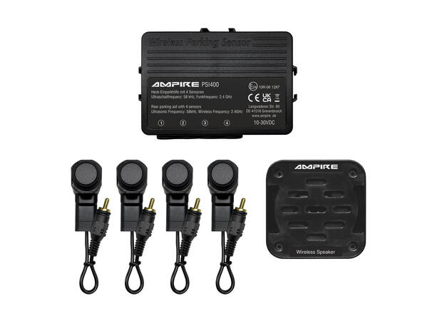 Ampire parkeringshjelp 4 sensorer og lydvarsling 
