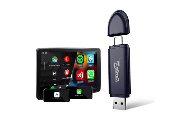 Carlinkit Apple Carplay/Android Auto Kablet-til-trådløs adapter 