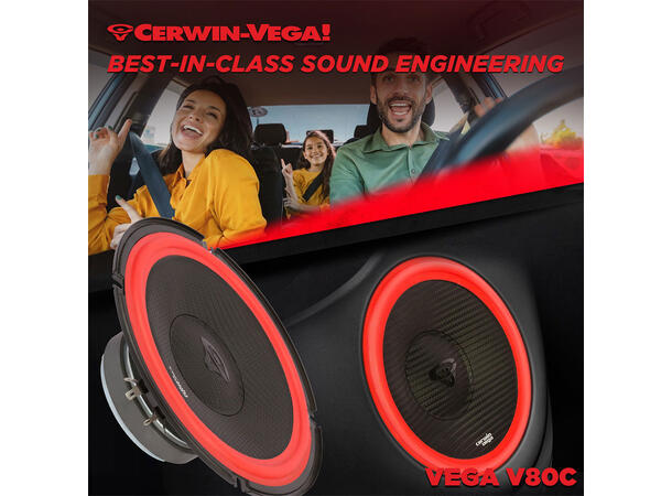 Cerwin Vega V80C komponentsett 8", 180W RMS,VEGA-serie, 2025 Edition 