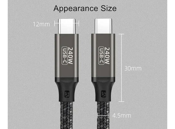 ConnectED Phone Kabel Type-C 2 meter, USB Type-C til USB Type-C 