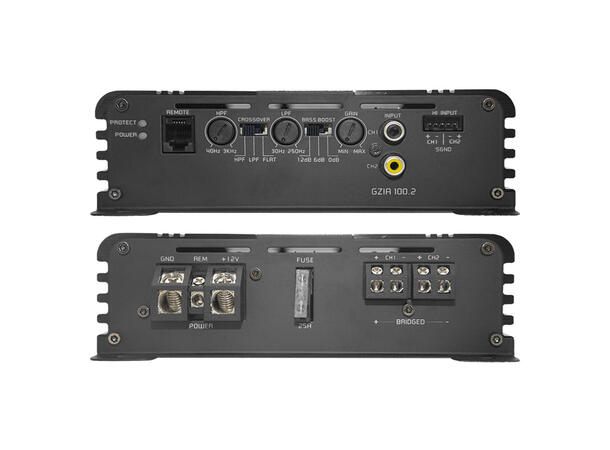 Ground Zero GZIA 100.2 2-kanals forst. 2x120W RMS, 2 Ohm 