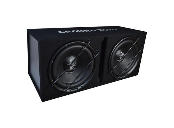 Ground Zero GZIB 2.30BR basskasse 2x12" i kasse, 700W RMS, 2x2 Ohm, 2026 