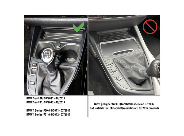 Inbay Trådløs mobillader (15W Qi) BMW 1-serie (2012-2019) 