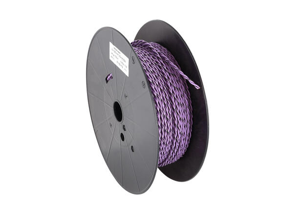 Installasjonskabel, 2x1.5mm2 1,5mm2, Lilla/Lilla-sort, tvunnet 