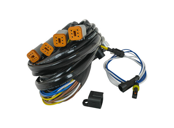 OZZ Kabelsett for 4 lamper 4x DT-6, 12V, 80A Relé, 80A sikring 