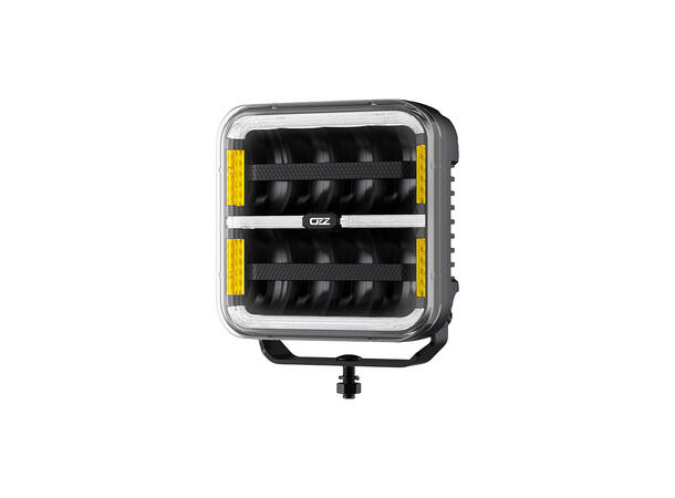 OZZ SQR 7" LED fjernlys, Sort 7", 8000 Lumen, pos.lys, varsellys 