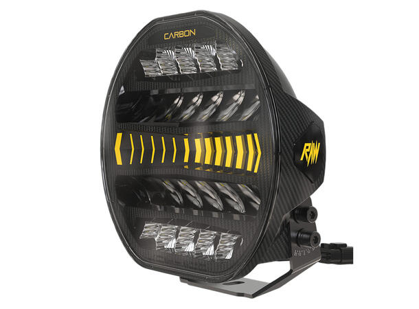 RAWlights CARBON 9" LED fjernlys 9", 6203 Lumen, 80W, per stk 