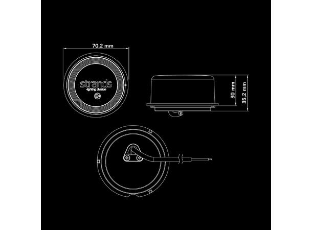 Strands FOR9T GEO Posisjonslys LED, Hvit, 10-40V, 2,5W, pris per stk 