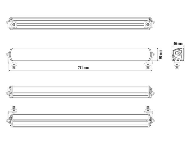 Super Captain Dual 800 Rally Edition 30", 21300 lumen, 1Lux 950m, 297W 