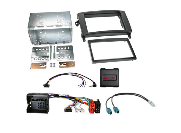 2-DIN monteringssett - komplett MB A/B/Vito (2004-2014) u/akt.sys. 