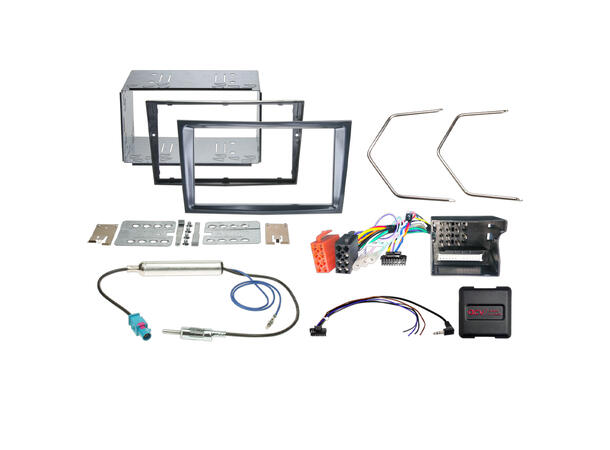 2-DIN monteringssett - komplett Opel (2005-2015) "Stealth Black" 