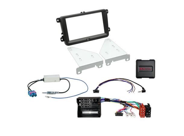 2-DIN monteringssett - komplett Seat/VW (2016-2021) u/aktivt sys. 