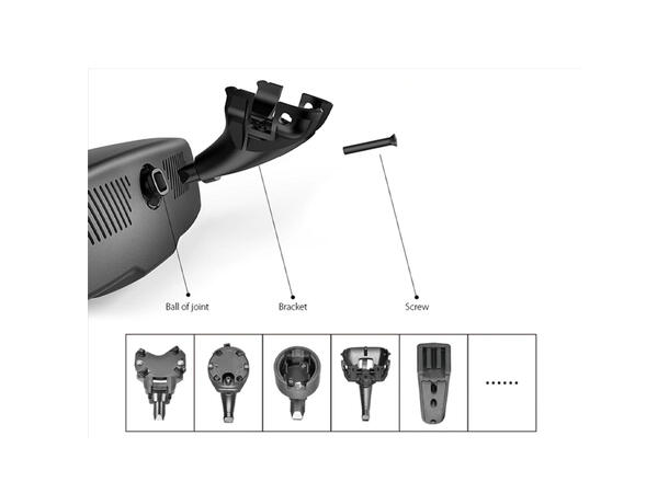 ACV Speilmonitorbrakett Audi/Porsche/VW Til bruk sammen ACV speilmonitor 