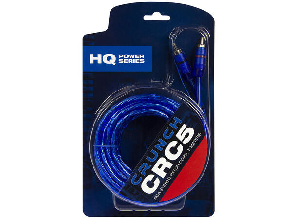 CRUNCH CRC5 RCA kabel 5 meter 5 Meter, dobbelskjermet, flettet 