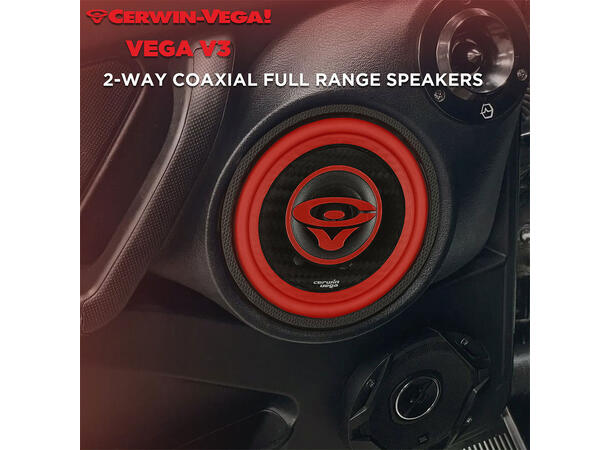Cerwin Vega V3 høyttalerpar 3,5", 60W RMS,VEGA-serie, 2025 Edition 
